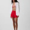 Pantaloncini comodi in garza di cotone a vita media da 4"