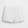 Pantaloncini comodi in garza di cotone a vita media da 4"