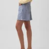 Pantaloncini comodi in maglia denim stampata a vita media da 5"