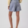 Pantaloncini comodi in maglia denim stampata a vita media da 5"
