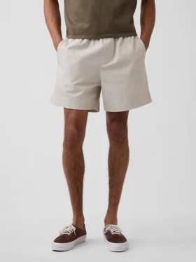 Pantaloncini comodi in misto lino da 5,5″