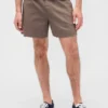 Pantaloncini comodi in misto lino da 5,5"
