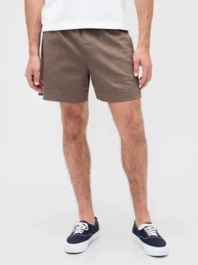 Pantaloncini comodi in misto lino da 5,5″