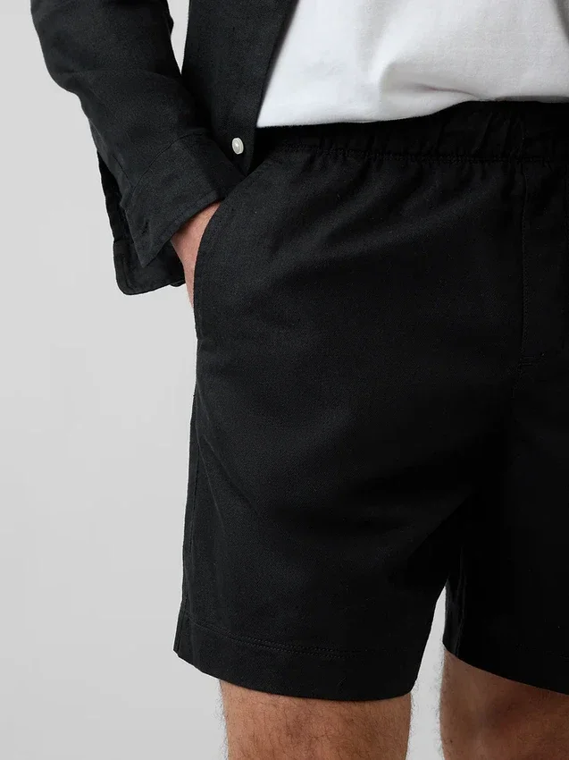 Pantaloncini comodi in misto lino da 5,5"