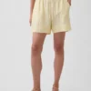 Pantaloncini comodi in misto lino da 6"