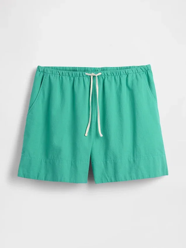 Pantaloncini comodi in misto lino da 6"