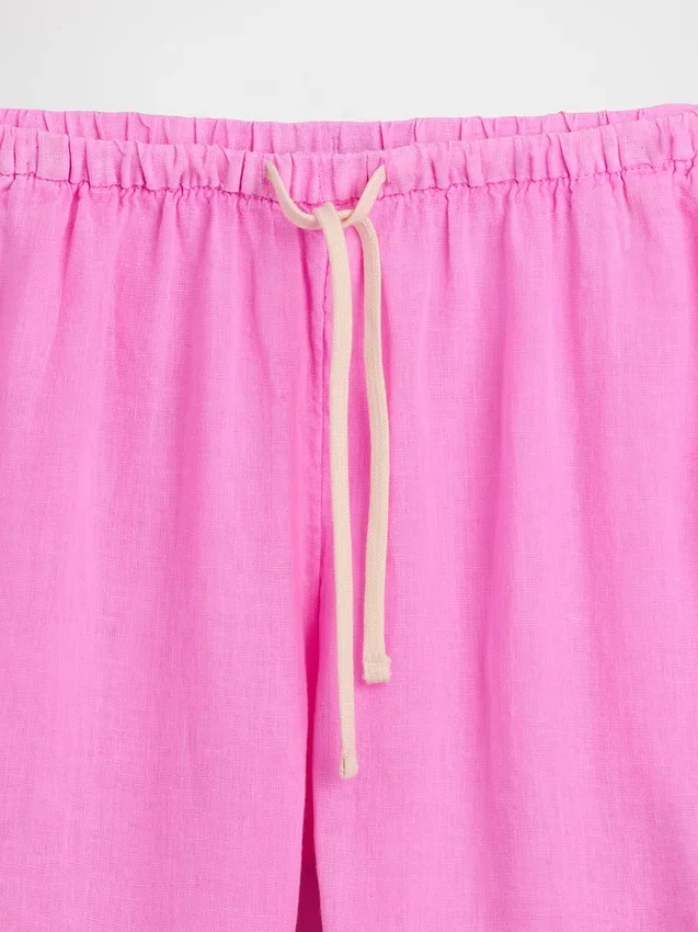 Pantaloncini comodi in misto lino da 6"