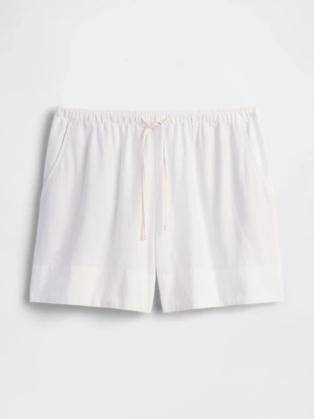 Pantaloncini comodi in misto lino da 6"