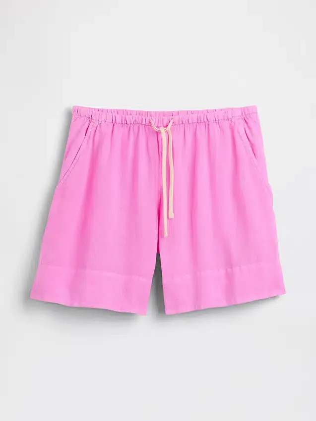 Pantaloncini comodi in misto lino da 6"