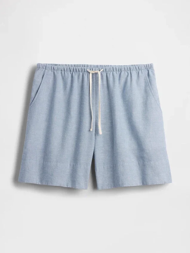 Pantaloncini comodi in misto lino da 6"