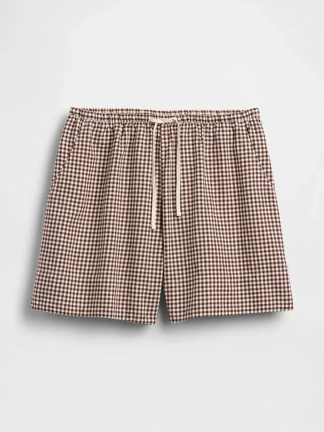 Pantaloncini comodi in misto lino da 6"