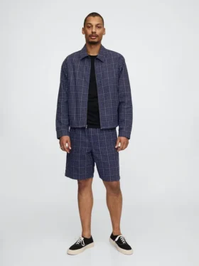 Pantaloncini comodi in misto lino e cotone da 9"