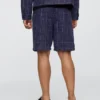 Pantaloncini comodi in misto lino e cotone da 9"