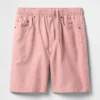 Pantaloncini comodi in misto lino e cotone da 9"