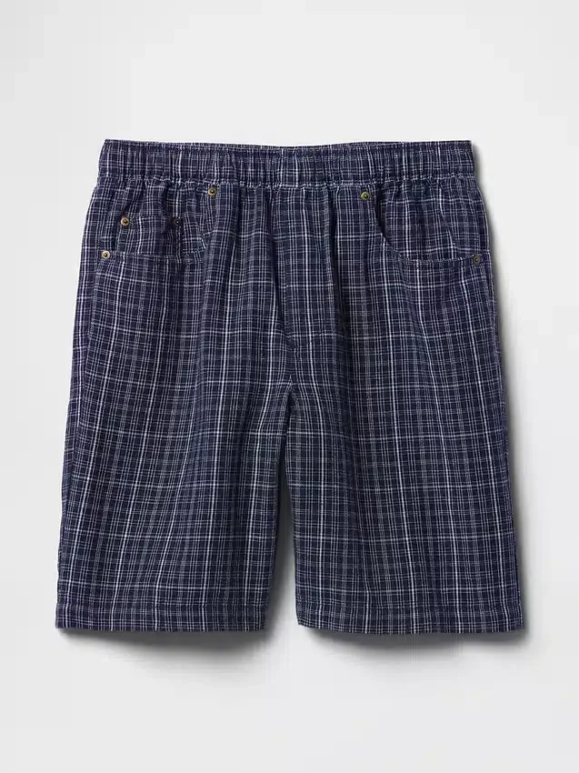 Pantaloncini comodi in misto lino e cotone da 9"