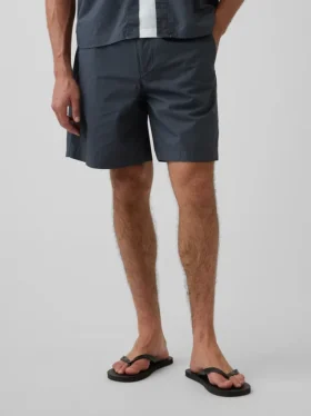 Pantaloncini comodi in popeline da 7″
