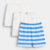 Pantaloncini con elastico in cotone biologico "Baby First Favorites" (confezione da 3)