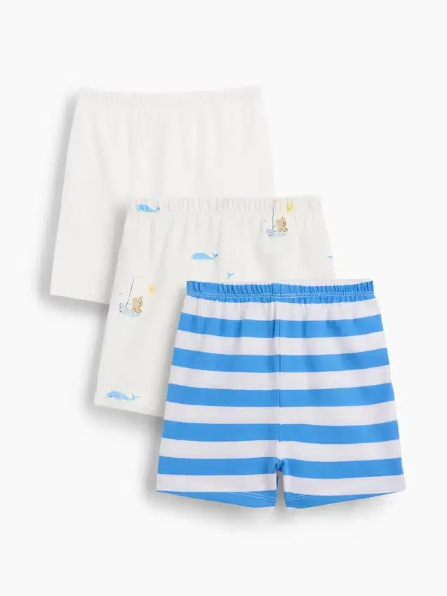 Pantaloncini con elastico in cotone biologico "Baby First Favorites" (confezione da 3)