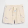 Pantaloncini con elastico in garza di cotone stampata per neonato & bebè