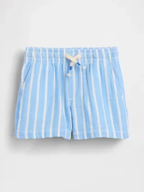 Pantaloncini con elastico in garza di cotone stampata per neonato & bebè