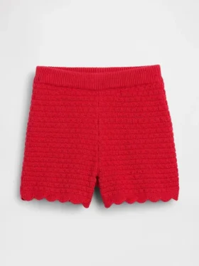 Pantaloncini con orlo smerlato all’uncinetto per neonato & bebè