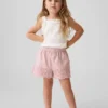 Pantaloncini con orlo traforato e elastico in vita per neonato & bebè