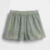 Pantaloncini con orlo traforato e elastico in vita per neonato & bebè