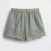 Pantaloncini con orlo traforato e elastico in vita per neonato & bebè