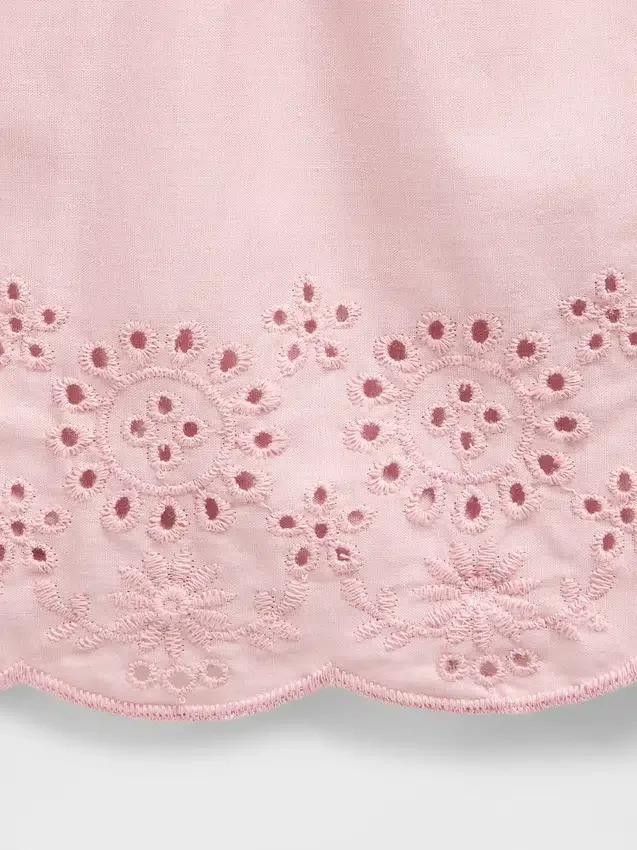 Pantaloncini con orlo traforato e elastico in vita per neonato & bebè
