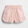 Pantaloncini con volant a forma di delfino in misto lino e cotone per neonato & bebè