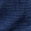 Pantaloncini corti in denim di garza di cotone per bambini con volant