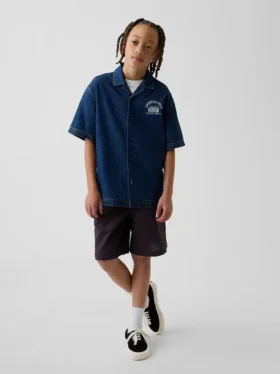 Pantaloncini da bambino dal taglio comodo e rilassato