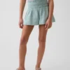 Pantaloncini da bambino in garza di cotone con orlo a farfalla