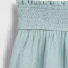 Pantaloncini da bambino in garza di cotone con orlo a farfalla