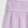 Pantaloncini da bambino in garza di cotone con orlo a farfalla