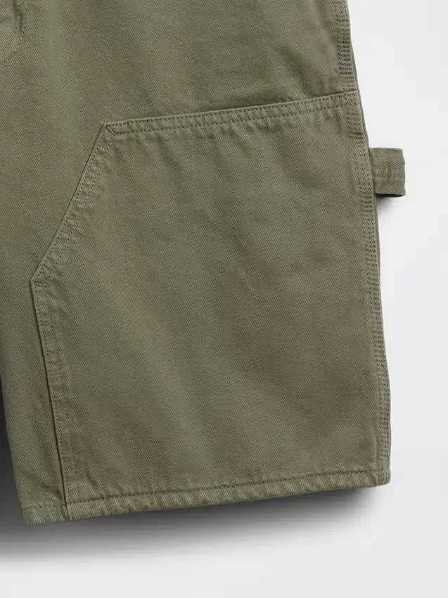 Pantaloncini da carpentiere in denim dal taglio ampio da 9"