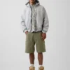 Pantaloncini da carpentiere in denim dal taglio ampio da 9"
