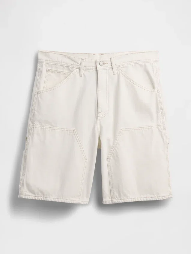 Pantaloncini da carpentiere in denim dal taglio ampio da 9"