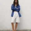 Pantaloncini da carpentiere in denim dal taglio ampio da 9"