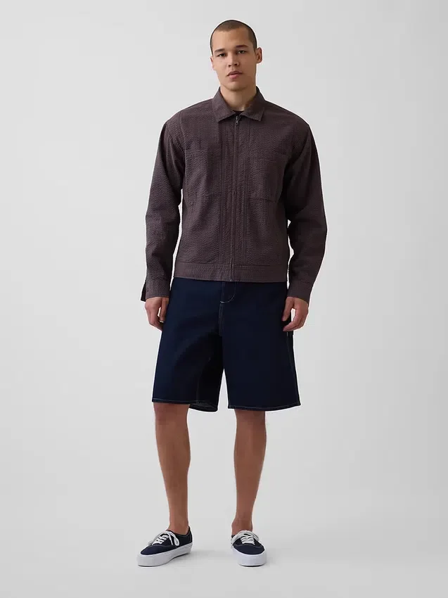 Pantaloncini da carpentiere in denim larghi da 10,5"