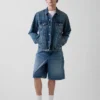 Pantaloncini da carpentiere in denim larghi da 10,5"