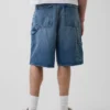 Pantaloncini da carpentiere in denim larghi da 10,5"