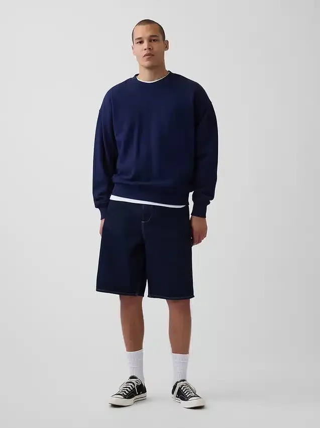 Pantaloncini da carpentiere in denim larghi da 10,5"