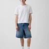 Pantaloncini da carpentiere in denim larghi da 10,5"
