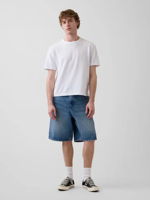 Pantaloncini da carpentiere in denim larghi da 10,5"