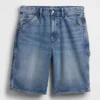 Pantaloncini da carpentiere in denim larghi da 10,5"