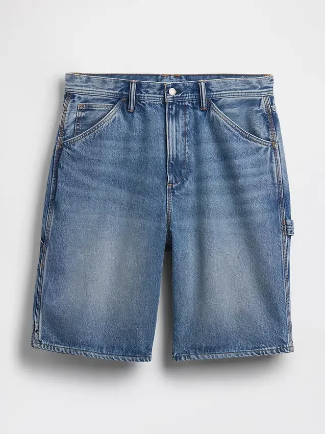 Pantaloncini da carpentiere in denim larghi da 10,5"