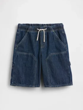 Pantaloncini da carpentiere in denim larghi e comodi stile anni ’90 per bambini