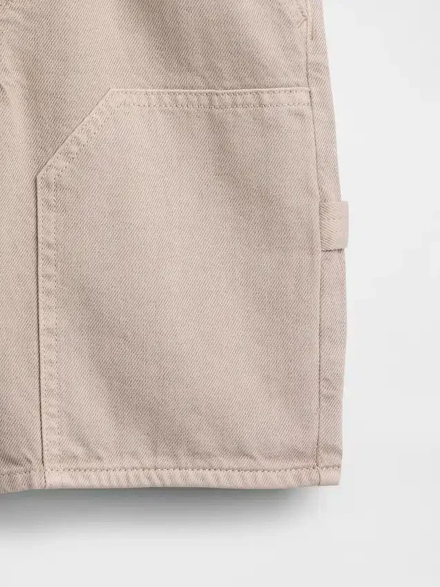 Pantaloncini da carpentiere in denim larghi e comodi stile anni ’90 per bambini