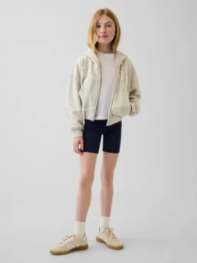 Pantaloncini da ciclismo con orlo ripiegato per bambini